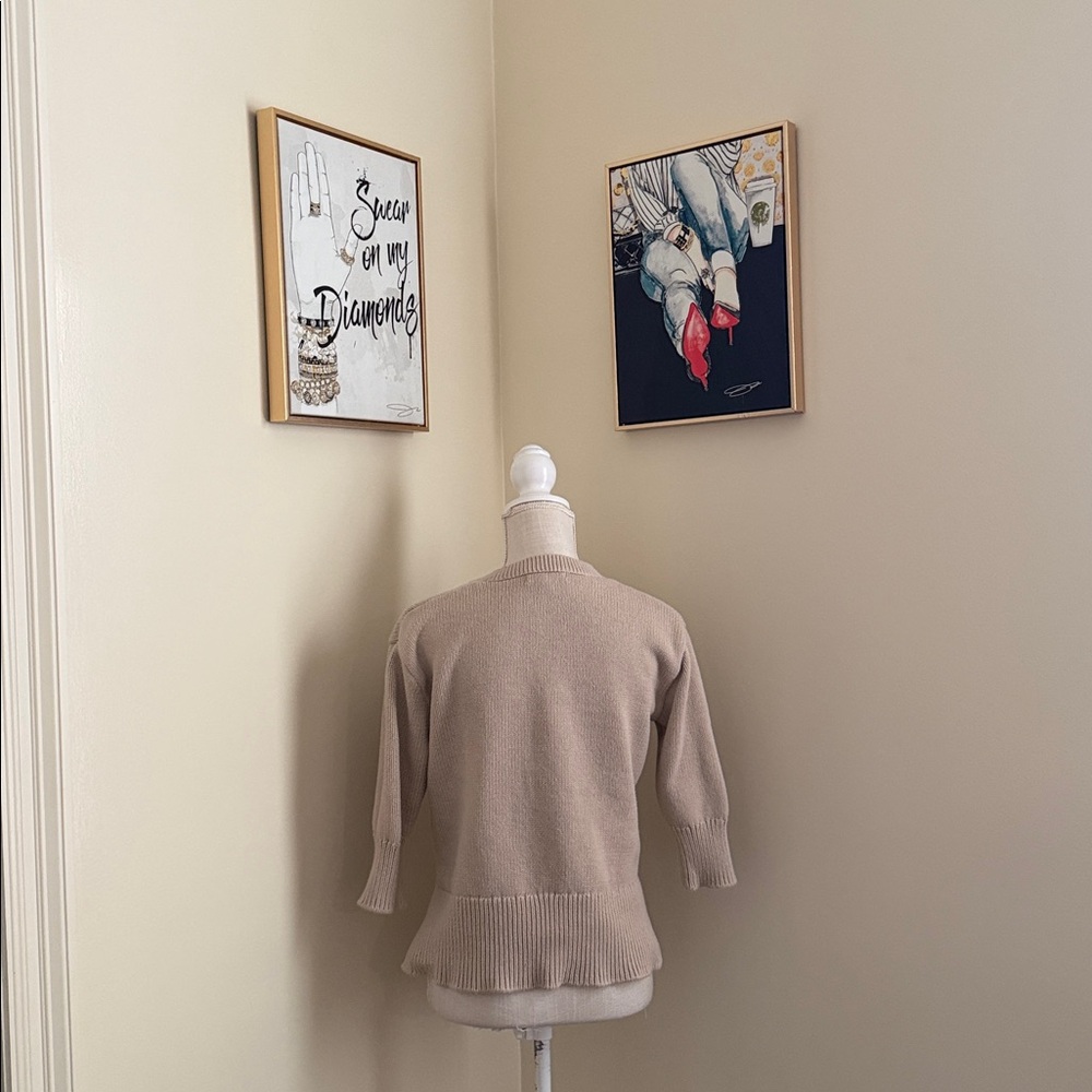 Workshop Republic Clothing Taupe V-Neck Sweater - Picture 8 of 13